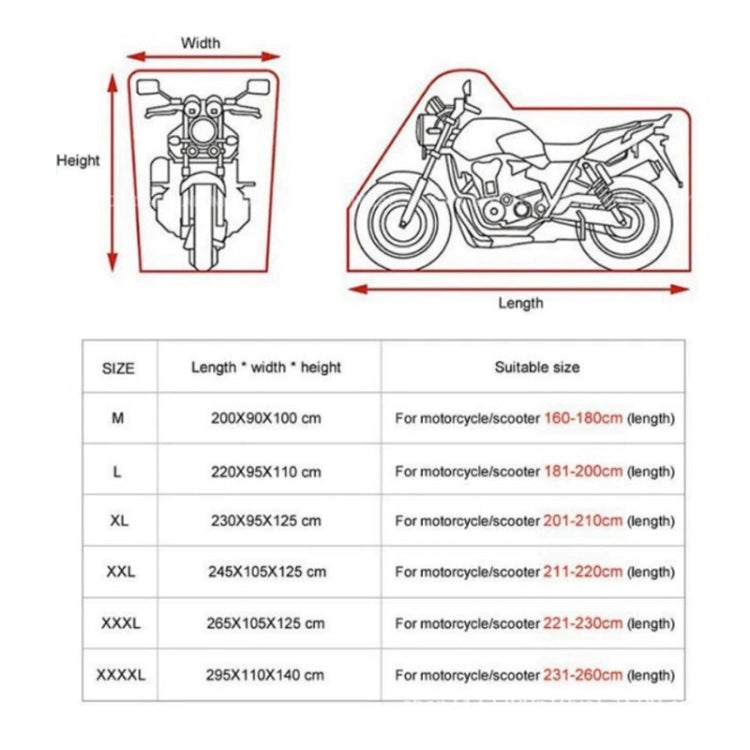 Motorcycle Rain Sun Protection Cover Oxford Cloth Dustproof With Anti-theft Buckle, Size: M - Raincoat by buy2fix | Online Shopping UK | buy2fix