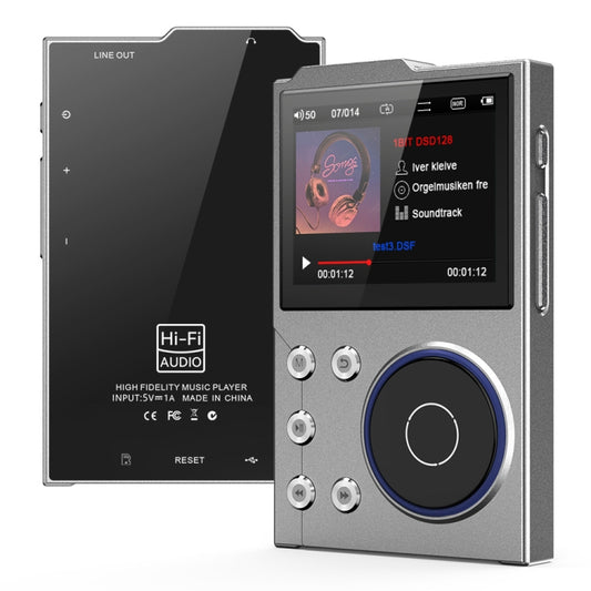 2.4 inch HIFI Bluetooth Music Player DSD256 Mastering Sound Quality Walkman, Memory: 16GB+16GB(Gray) - MP3 Player by buy2fix | Online Shopping UK | buy2fix