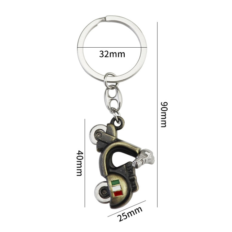 Simulation Cool Motorcycle Keychain Metal Decoration Pendant, Style: X-231 Green Antique - Key Rings by buy2fix | Online Shopping UK | buy2fix