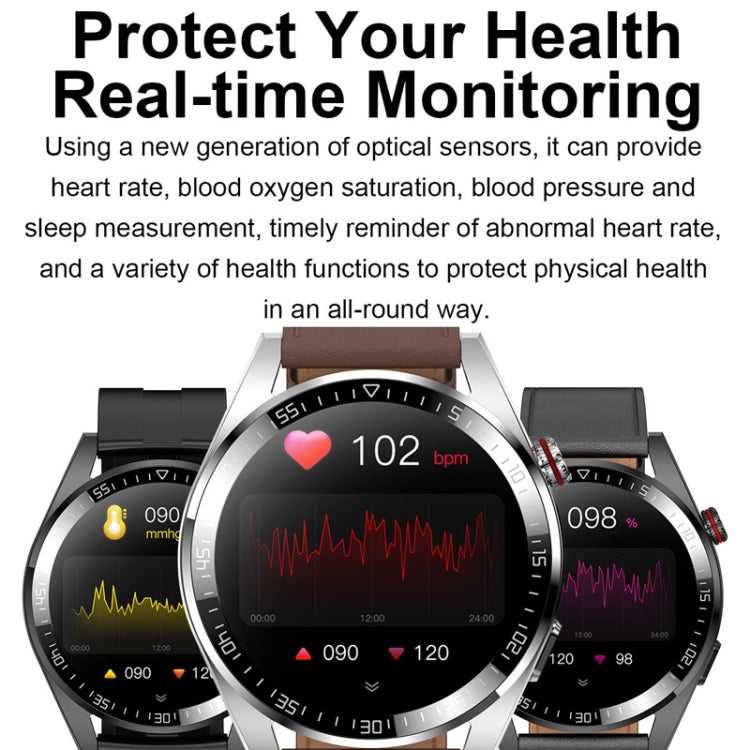 1.43 inch AMOLED Screen Smartwatch Heart Rate Blood Pressure Monitoring Bluetooth Talking Sports Watch, Color: Black Silicone Strap - Smart Watches by buy2fix | Online Shopping UK | buy2fix