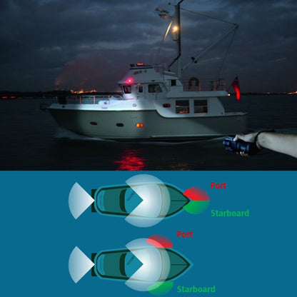 Marine Navigation Warning Light Signal LED Yacht Light, Color: Silver Shell Green - Marine Accessories & Parts by buy2fix | Online Shopping UK | buy2fix