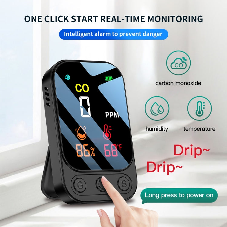 3 In 1 Multifunctional Portable Carbon Monoxide Detector(Black) - Air & Water Quality Tester by buy2fix | Online Shopping UK | buy2fix