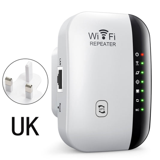 300Mbps Wireless WIFI Repeater 2.4G Route Signal Amplifier 7 Lights Version, Spec: UK Plug - Broadband Amplifiers by buy2fix | Online Shopping UK | buy2fix