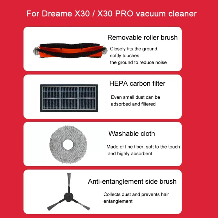 Roller Brush For Dreame X30 / X30 Pro Robot Vacuum Cleaner Replacement Parts - For Xiaomi Accessories by buy2fix | Online Shopping UK | buy2fix