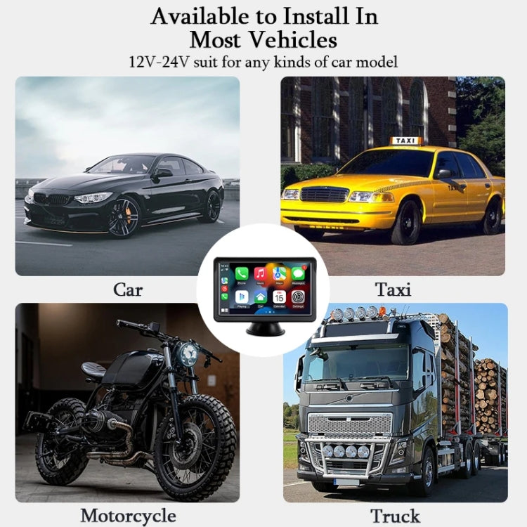 7 Inch Bluetooth 5.0 Portable CarPlay Monitor, Specifications: Display - Car MP3 & MP4 & MP5 by buy2fix | Online Shopping UK | buy2fix