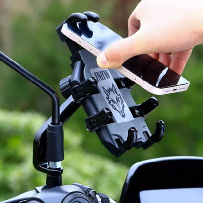 JNHW Motorcycle Bicycle Eight Claw Mobile Phone Navigation Shockproof Bracket, Style: For Rearview Mirror - Holder by JNHW | Online Shopping UK | buy2fix