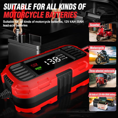 FOXSUR 2A 12V Motorcycle ATV Fully Automatic Trickle Battery Charger(US Plug) - Battery Charger by FOXSUR | Online Shopping UK | buy2fix