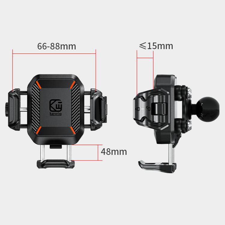 Kewig M33-C1 Outdoor Motorcycle Bike Riding Anti-Theft Shock Absorbing Cell Phone Holder(Standard Handlebar) - Holder by Kewig | Online Shopping UK | buy2fix