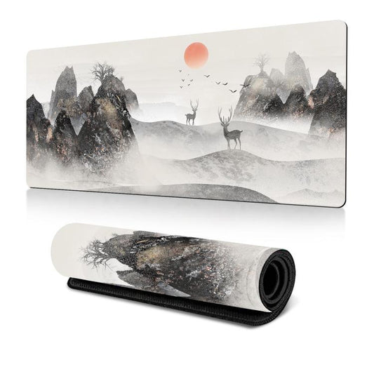 300x700x2mm Ink Painting Cherry Blossom Rubber Non-Slip Mouse Pad Desk Mat(Pattern 8) - Mouse Pads by buy2fix | Online Shopping UK | buy2fix