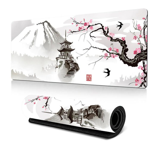 300x800x2mm Ink Painting Cherry Blossom Rubber Non-Slip Mouse Pad Desk Mat(Pattern 1) - Mouse Pads by buy2fix | Online Shopping UK | buy2fix