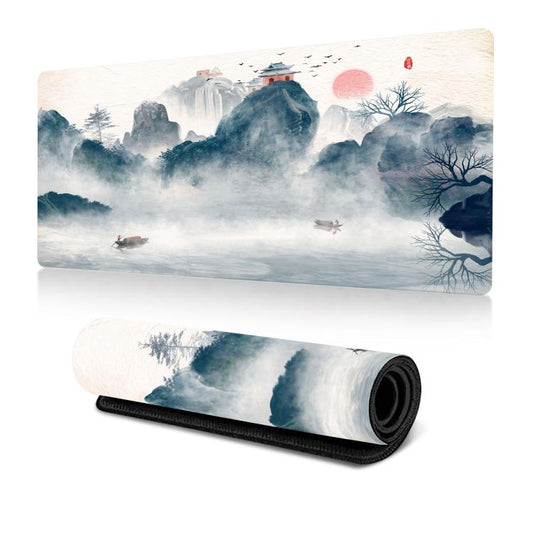 300x600x2mm Ink Painting Cherry Blossom Rubber Non-Slip Mouse Pad Desk Mat(Pattern 24) - Mouse Pads by buy2fix | Online Shopping UK | buy2fix