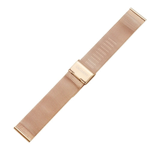 CAGARNY Simple Fashion Watches Band Metal Watch Band, Width: 18mm(Gold) - Watch Accessories & Parts by CAGARNY | Online Shopping UK | buy2fix