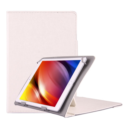 Universal Strokes Texture Horizontal Flip Leather Case with Holder for 10 inch Tablet PC(White) - 10 - 11 inch by buy2fix | Online Shopping UK | buy2fix