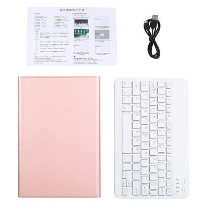 AM10 2 in 1 Removable Bluetooth Keyboard + Protective Leather Tablet Case with Holder for Lenovo M10 FHD Plus 10.3 inch(Rose Gold) - Lenovo Keyboard by buy2fix | Online Shopping UK | buy2fix