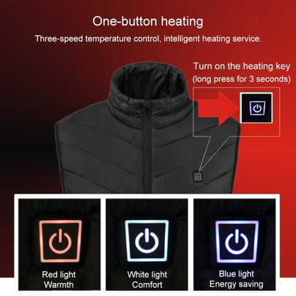 USB Heated Smart Constant Temperature Hooded Warm Coat for Men and Women (Color:Dark Blue Size:XXXL) - Down Jackets by buy2fix | Online Shopping UK | buy2fix