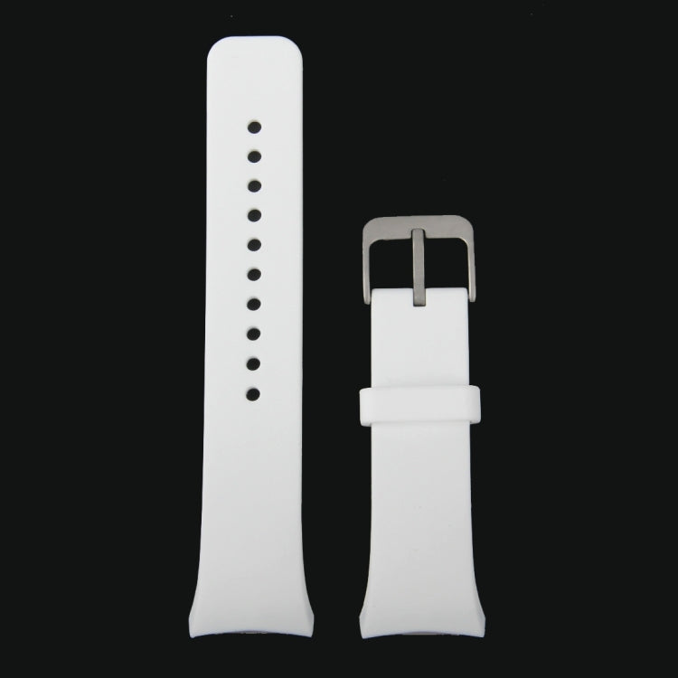 For Samsung Gear S2 Sport / Gear S2 Watch Solid Color Silicone Watchband(White) - Smart Wear by buy2fix | Online Shopping UK | buy2fix