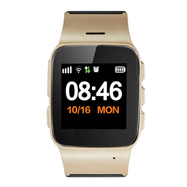 D99+ 1.22 inch HD LCD Screen GPS Smartwatch for the Elder Waterproof, Support GPS + LBS + WiFi Positioning / Two-way Dialing / Voice Monitoring / One-key First-aid / Wrist off Alarm / Safety Fence (Champagne Gold) - Smart Wear by buy2fix | Online Shopping UK | buy2fix