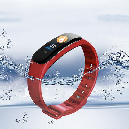 C1S 0.96 inches IPS Color Screen Smart Bracelet IP67 Waterproof, Support Call Reminder /Heart Rate Monitoring /Blood Pressure Monitoring /Sleep Monitoring /Sedentary Reminder / Remote Control (Red) - Smart Wear by buy2fix | Online Shopping UK | buy2fix