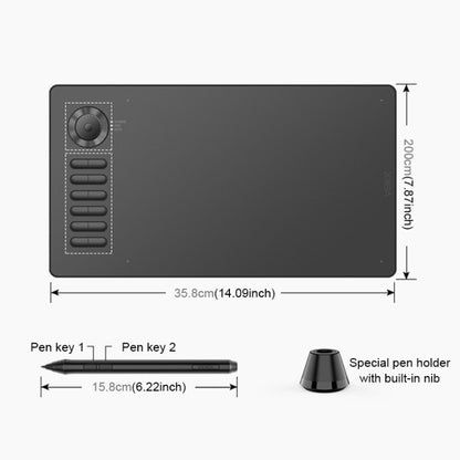 VEIKK A15PRO 10x6 inch 5080 LPI Type-C Interface Smart Touch Electronic Graphic Tablet (Grey) -  by VEIKK | Online Shopping UK | buy2fix