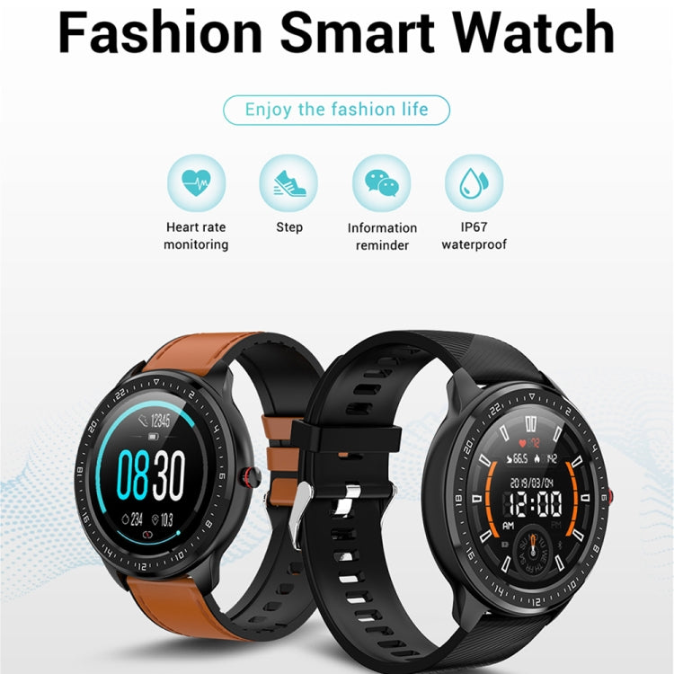 Z06 Fashion Smart Sports Watch, 1.3 inch Full Touch Screen, 5 Dials Change, IP67 Waterproof, Support Heart Rate / Blood Pressure Monitoring / Sleep Monitoring / Sedentary Reminder (Black Grey) - Smart Wear by buy2fix | Online Shopping UK | buy2fix