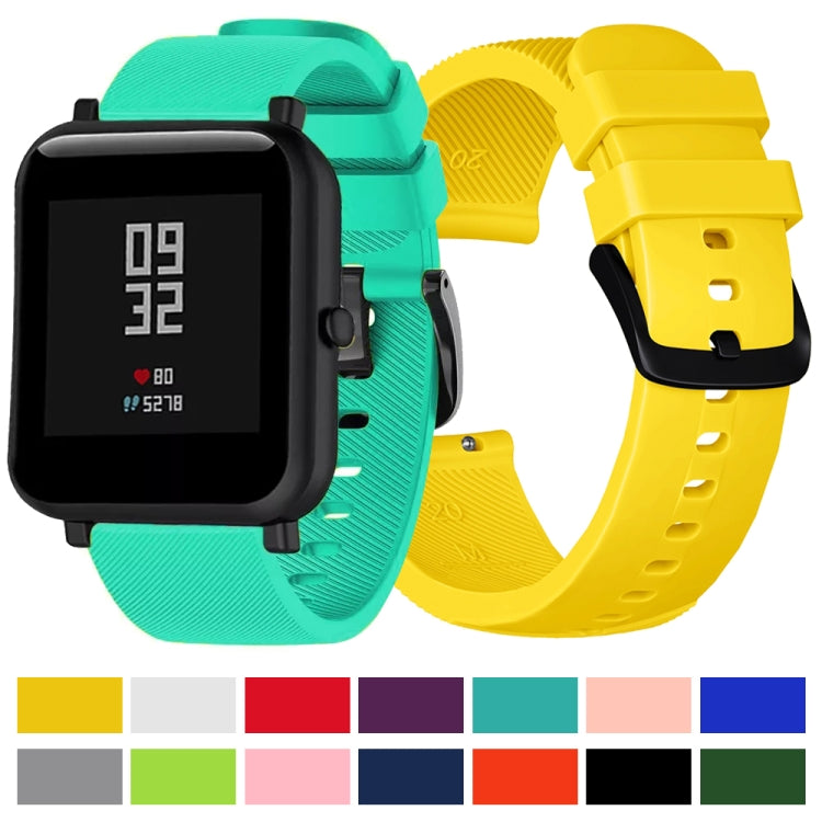 Crazy Horse Texture Silicone Watch Band for Huami Amazfit Bip Lite Version 20mm(Mint Green) - Smart Wear by buy2fix | Online Shopping UK | buy2fix