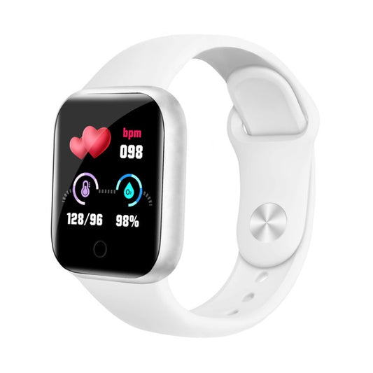 Y68 1.44 inch Smart Watch, Support Heart Rate Blood Pressure Blood Oxygen Monitoring (White) - Smart Wear by buy2fix | Online Shopping UK | buy2fix