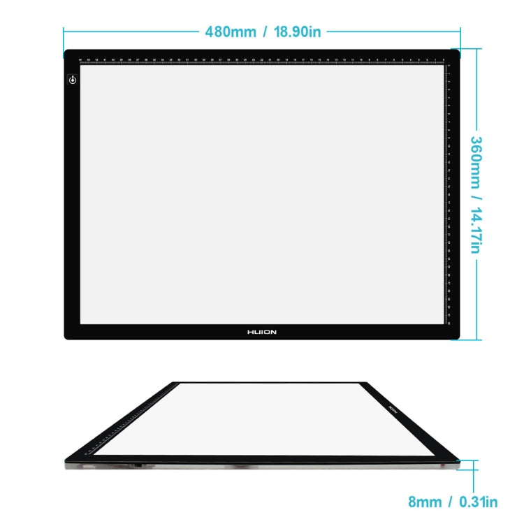 Huion LA3 LED Light Tracing Pad Art Craft Light Box -  by HUION | Online Shopping UK | buy2fix