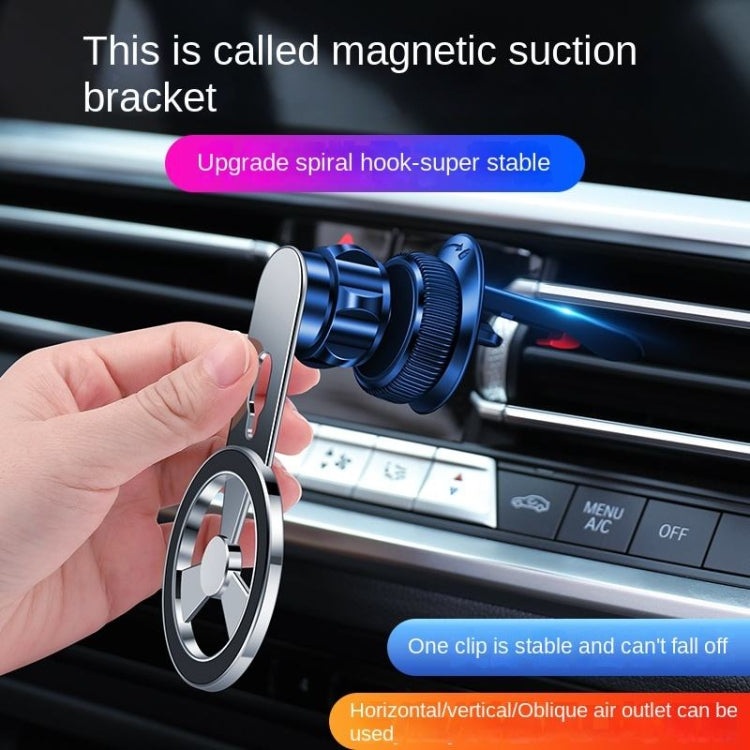 F73 MagSafe Magnetic Suction 360 Degree Rotating Car Phone Holder (Black) - In Car by buy2fix | Online Shopping UK | buy2fix