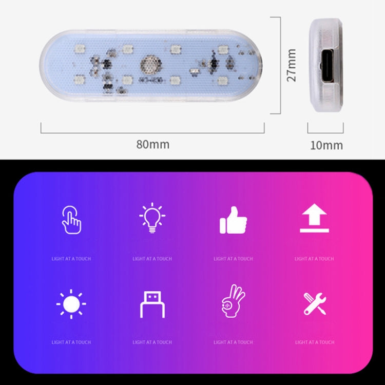 USB-C / Type-C Colorful Touch Switch Control Car Foot Ambient Light - In Car by buy2fix | Online Shopping UK | buy2fix