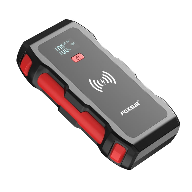 FOXSUR FJS-700 12V Car Multifunctional Wireless Charging Emergency Start Power Supply (Red) - Power Bank by FOXSUR | Online Shopping UK | buy2fix