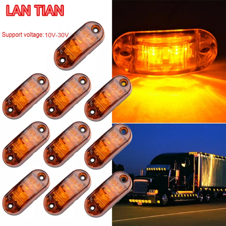 10 PCS Car Truck Trailer Piranha LED Side Marker Indicator Lights Bulb Lamp, Light Color: Yellow - Clearance Lights by buy2fix | Online Shopping UK | buy2fix