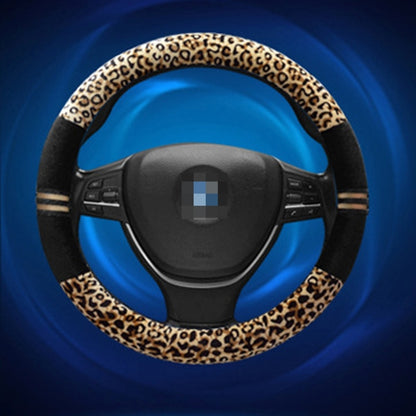 Leopard Grain Steering Wheel Cover, Adaptation Steering Wheel Diameter: 37-38 cm - Steering Wheel Accessories by buy2fix | Online Shopping UK | buy2fix