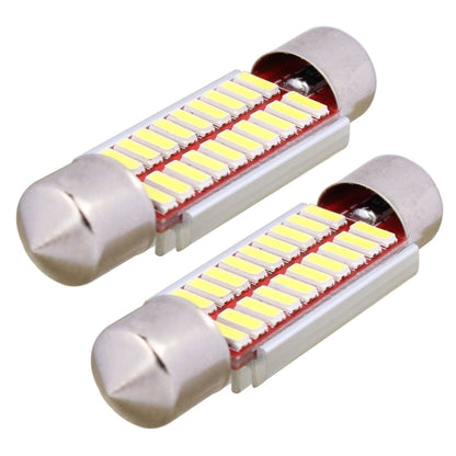 2 PCS Festoon 39mm 2W 200LM White Light 20 LED SMD 4014 Error Free License Plate Lights Car Light Bulb - Dome Lights by buy2fix | Online Shopping UK | buy2fix