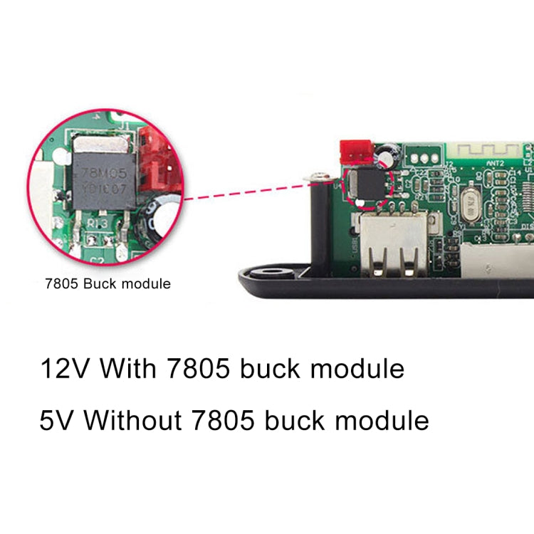 Car 12V Audio Bluetooth MP3 Player Decoder Board FM Radio TF USB 3.5 mm AUX, without Recording - Car MP3 & MP4 & MP5 by buy2fix | Online Shopping UK | buy2fix