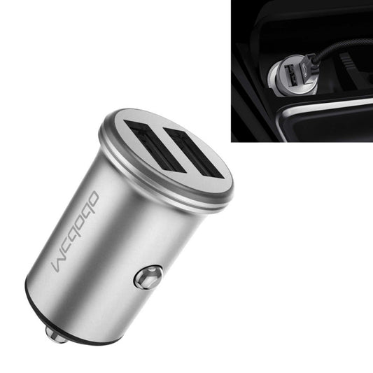Mcdodo CC-3851 Dual USB Ports Smart Car Charger, For iPhone, iPad, Samsung, HTC, Sony, LG, Huawei, Lenovo, and other Smartphones or Tablet(Silver) - In Car by Mcdodo | Online Shopping UK | buy2fix