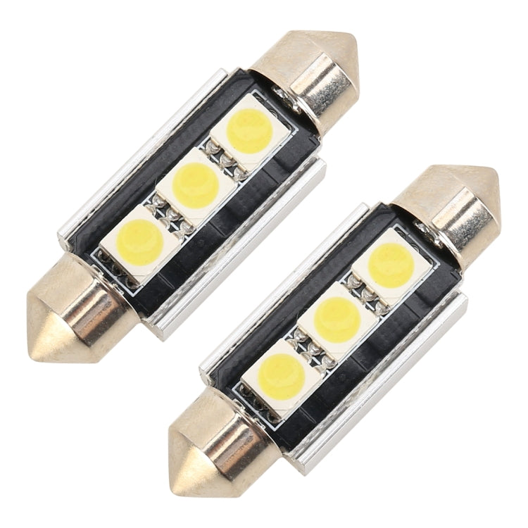 10 PCS 39mm DC12V / 1.7W / 7000K / 70LM 3LEDs SMD-5050 Car Reading Lamp(White Light) - Dome Lights by buy2fix | Online Shopping UK | buy2fix