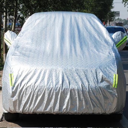 Aluminum Film PEVA Cotton Wool Anti-Dust Waterproof Sunproof Anti-frozen Anti-scratch Heat Dissipation SUV Car Cover with Warning Strips, Fits Cars up to 4.8m(187 inch) in Length - Aluminum Film PEVA by buy2fix | Online Shopping UK | buy2fix
