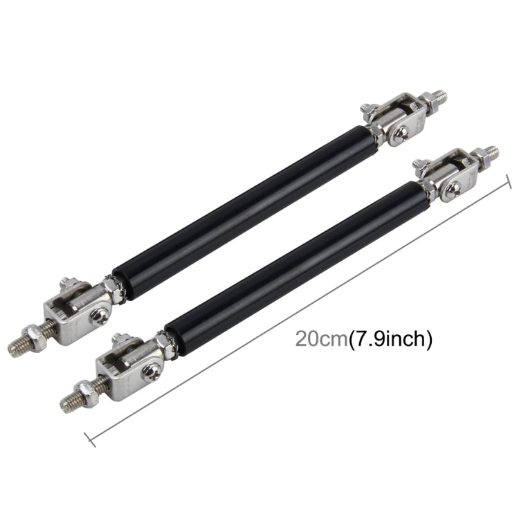 2 PCS Car Modification Large Surrounded By The Rod Telescopic Lever Front and Rear Bars Fixed Front Lip Back Shovel Adjustable Small Rod, Length: 20cm(Black) - In Car by buy2fix | Online Shopping UK | buy2fix