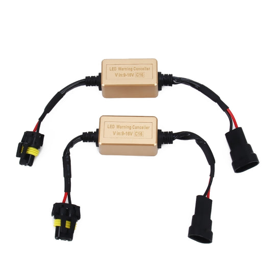 2 PCS 9005 9006 9012 LED Headlight Canbus Error Free Computer Warning Canceller Resistor Decoders Anti-Flicker Capacitor Harness - Headlight Ballast by buy2fix | Online Shopping UK | buy2fix