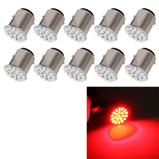 10 PCS Car Auto 1.2W 1157 BAY15D 22-LED Bulbs Brake Light - Brake Lights by buy2fix | Online Shopping UK | buy2fix