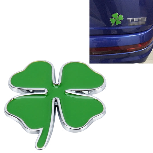 Four Leaf Clover Herb Luck Symbol Badge Emblem Labeling Sticker Styling Car Dashboard  Decoration, Size: 4*3.3cm - 3D Metal Sticker by buy2fix | Online Shopping UK | buy2fix