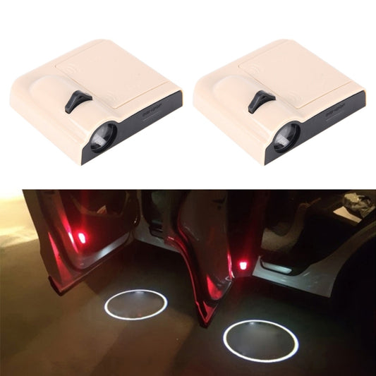 2 PCS LED Ghost Shadow Light, Car Door LED Laser Welcome Decorative Light, Display Logo for BMW Car Brand(Khaki) - Door Lights by buy2fix | Online Shopping UK | buy2fix