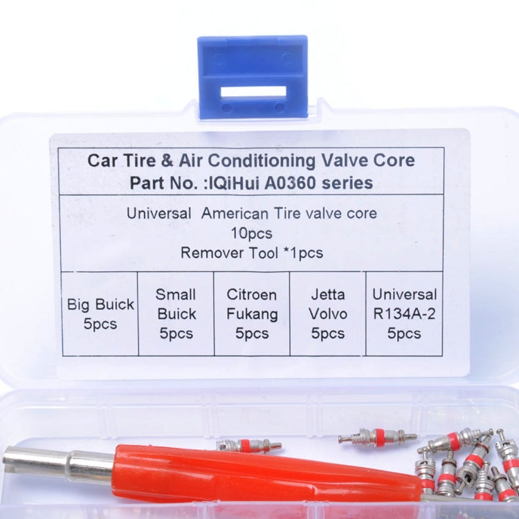 35 PCS Car R134A Air Condition Valve Core Assortment with Remover Tool for Buick / Citroen / Jetta - In Car by buy2fix | Online Shopping UK | buy2fix