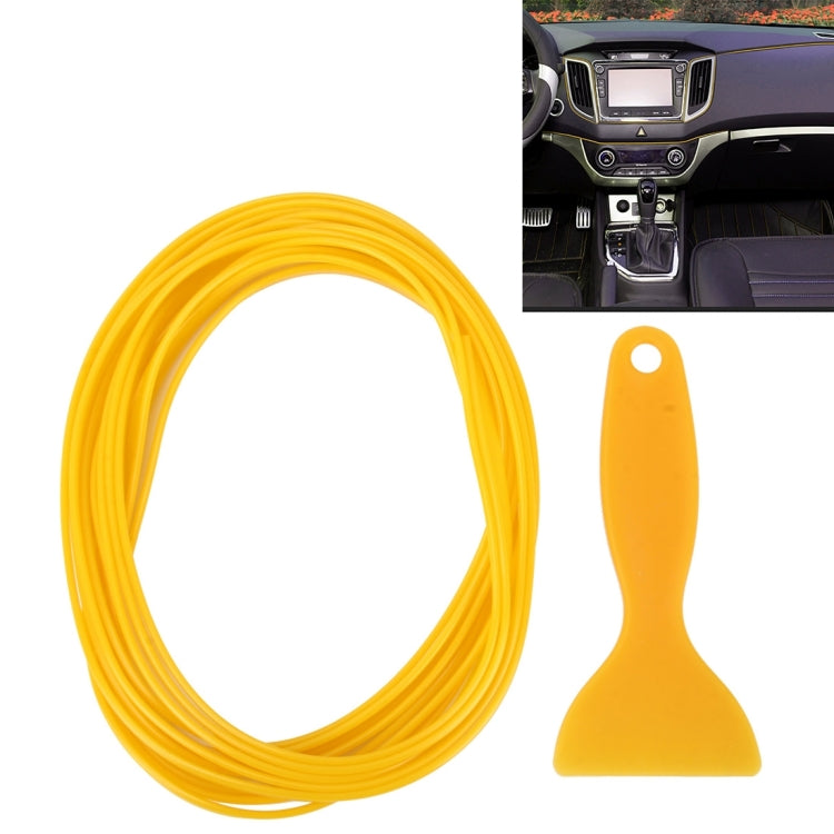 5m Flexible Trim For DIY Automobile Car Interior Moulding Trim Decorative Line Strip with Film Scraper(Yellow) - In Car by buy2fix | Online Shopping UK | buy2fix