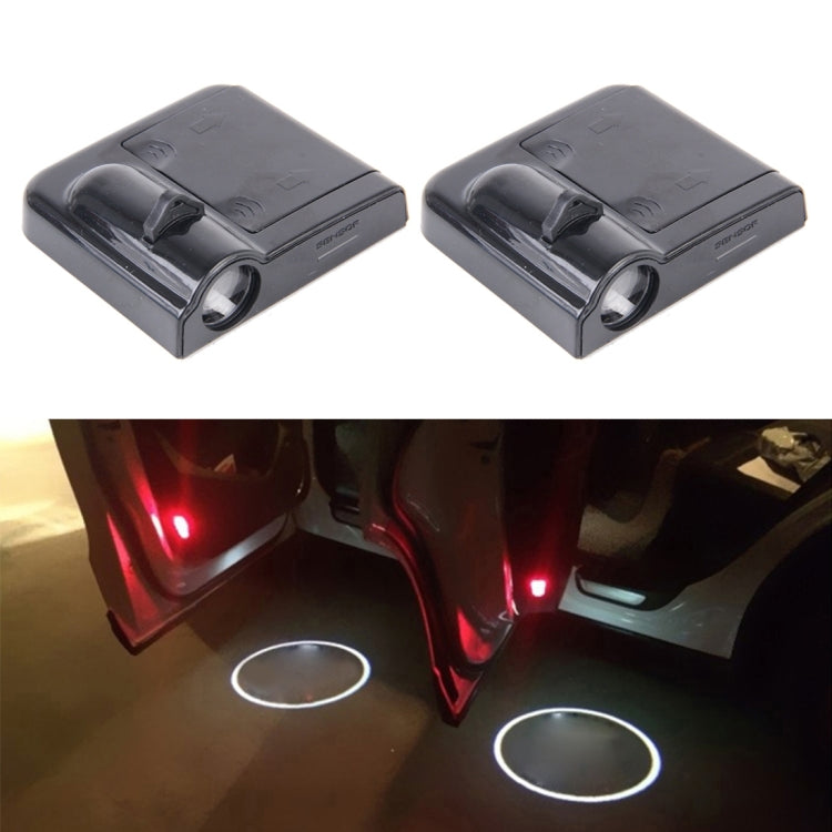 2 PCS LED Ghost Shadow Light, Car Door LED Laser Welcome Decorative Light, Display Logo for Ford Car Brand(Black) - Door Lights by buy2fix | Online Shopping UK | buy2fix