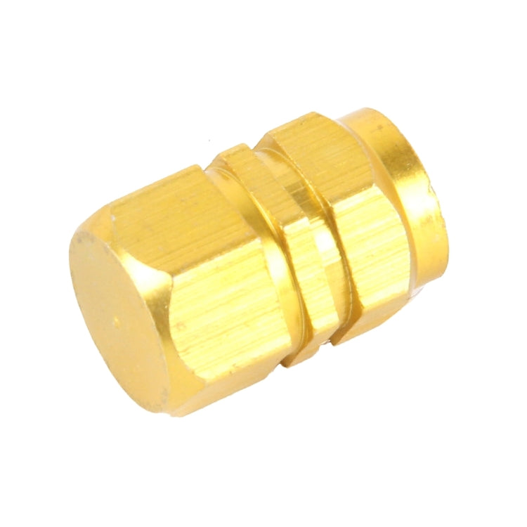 4PCS SA Metal Plated Hexagon Shape Universal Tire Valve Stem Cap(Gold) - In Car by buy2fix | Online Shopping UK | buy2fix