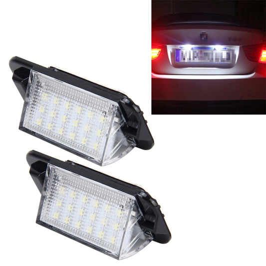 2 PCS License Plate Light with 18  SMD-3528 Lamps for BMW E36(1992-1998)，2W 120LM,6000K, DC12V (White Light) - License Plate Lights by buy2fix | Online Shopping UK | buy2fix