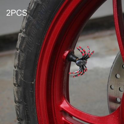 2 PCS Universal Spider Shape Car Motor Bicycle Tire Valve Caps (Red) - In Car by buy2fix | Online Shopping UK | buy2fix