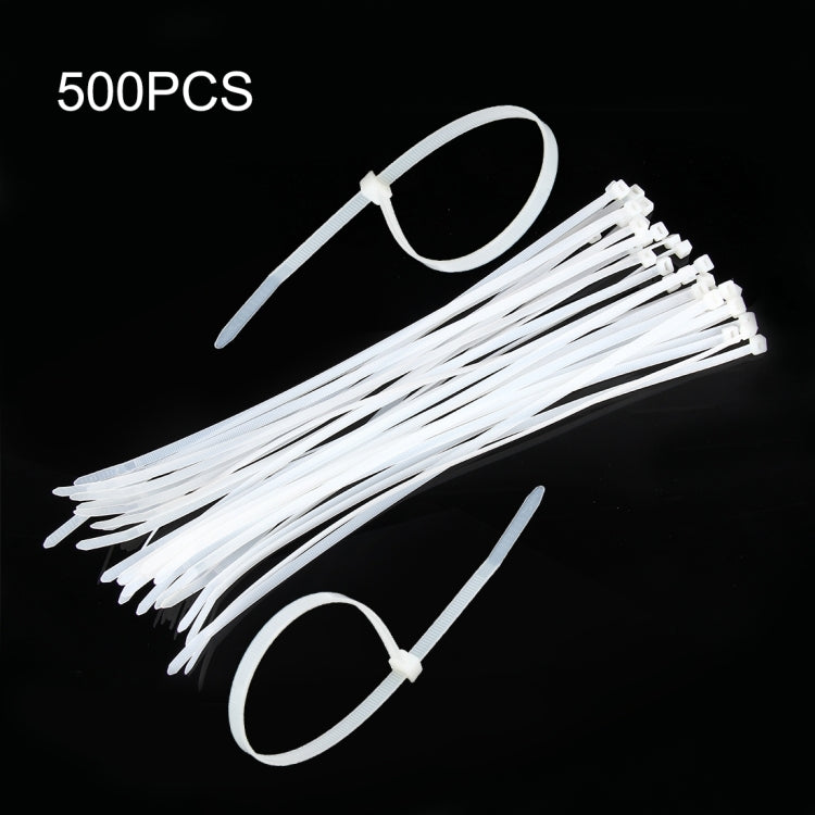 500 PCS 5mm*250mm Nylon Cable Ties(White) - In Car by buy2fix | Online Shopping UK | buy2fix