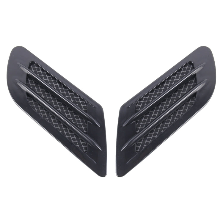 2 PCS Euro Style Plastic Decorative Air Flow Intake Turbo Bonnet Hood Side Vent Grille Cover With Self-adhesive Sticker - Decorative Sticker by buy2fix | Online Shopping UK | buy2fix